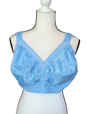 Playtex Wireless 18-Hour Full Coverage Smoothing Back Bra 44DD Zen Blue 4693